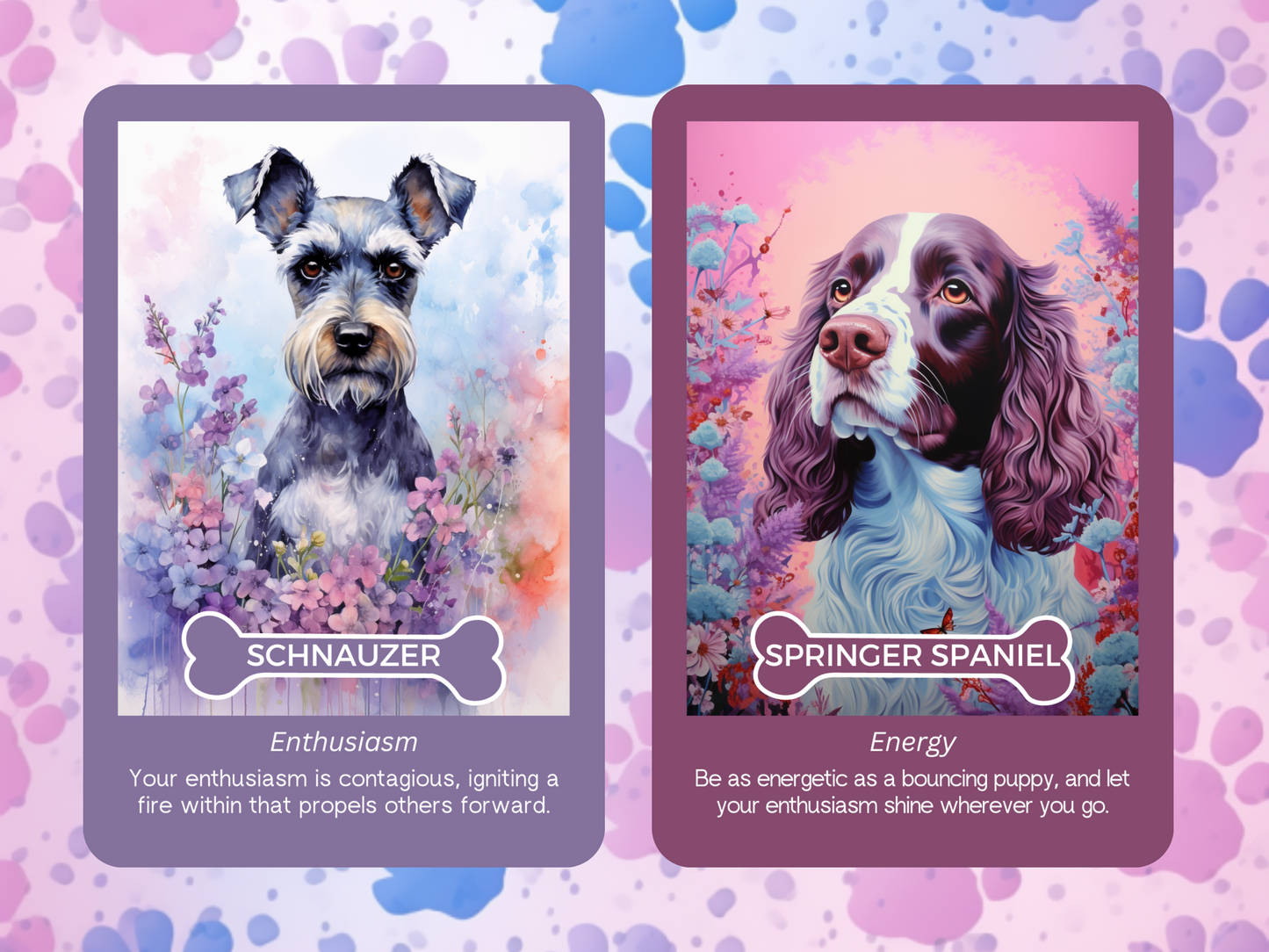 Dogs and Daisies Oracle by Hattie Thorn. Original Design 45 Card Deck Including Dogs and Daisies Oracle Tuck Box