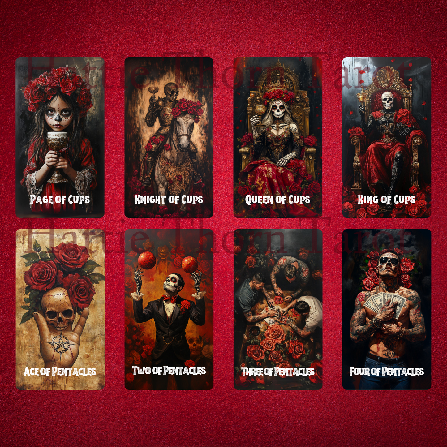 Memento Mori Tarot by Hattie Thorn. Original Design 78 Card Deck Based on Rider Waite including Memento Mori Tuck Box