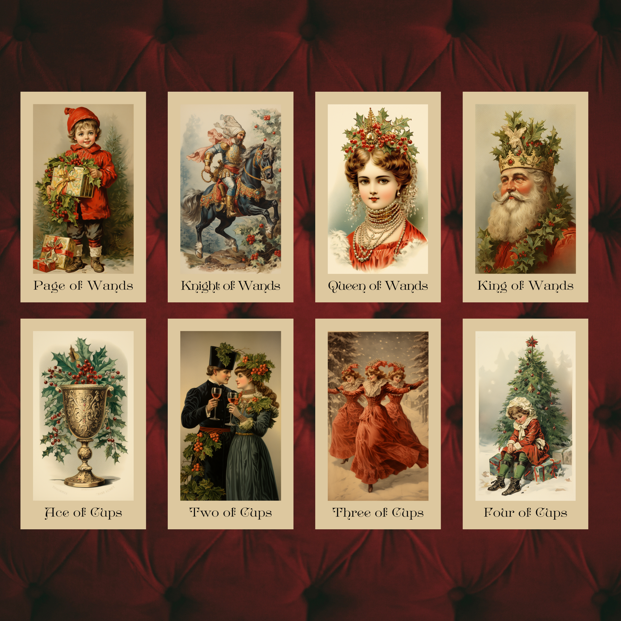 The Vintage Christmas Tarot By Hattie Thorn. Now With A Luxury Rigid B ...