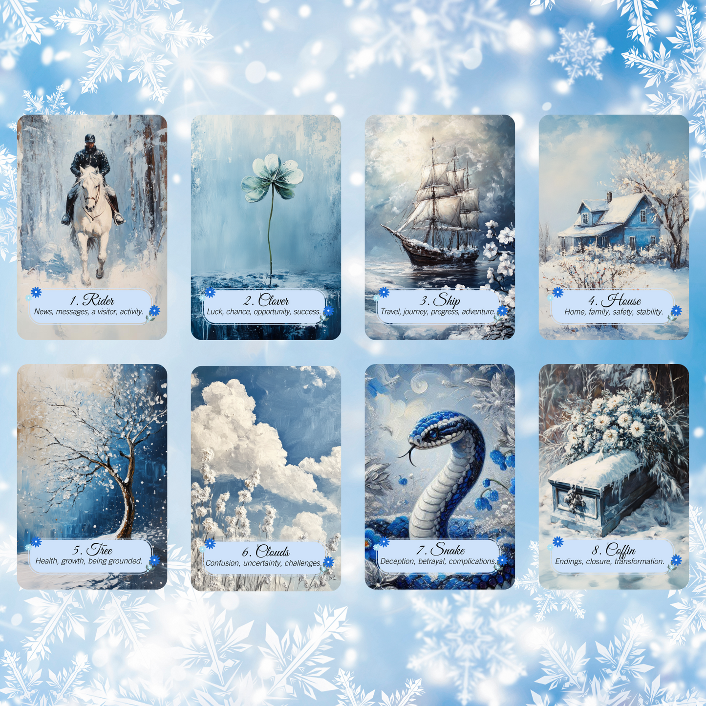 NEW!! Winter Pastures Tarot and Lenormand Bundle by Hattie Thorn. 2 Deck Special!