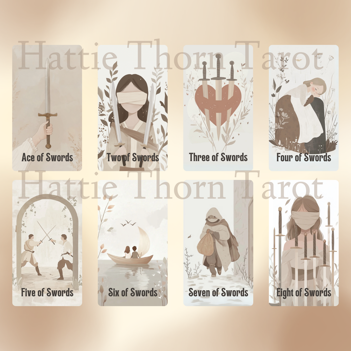 New! Kindred Spirit Tarot by Hattie Thorn. Original Design 78 Card Deck Based on Rider Waite including Kindred Spirit Tuck Box