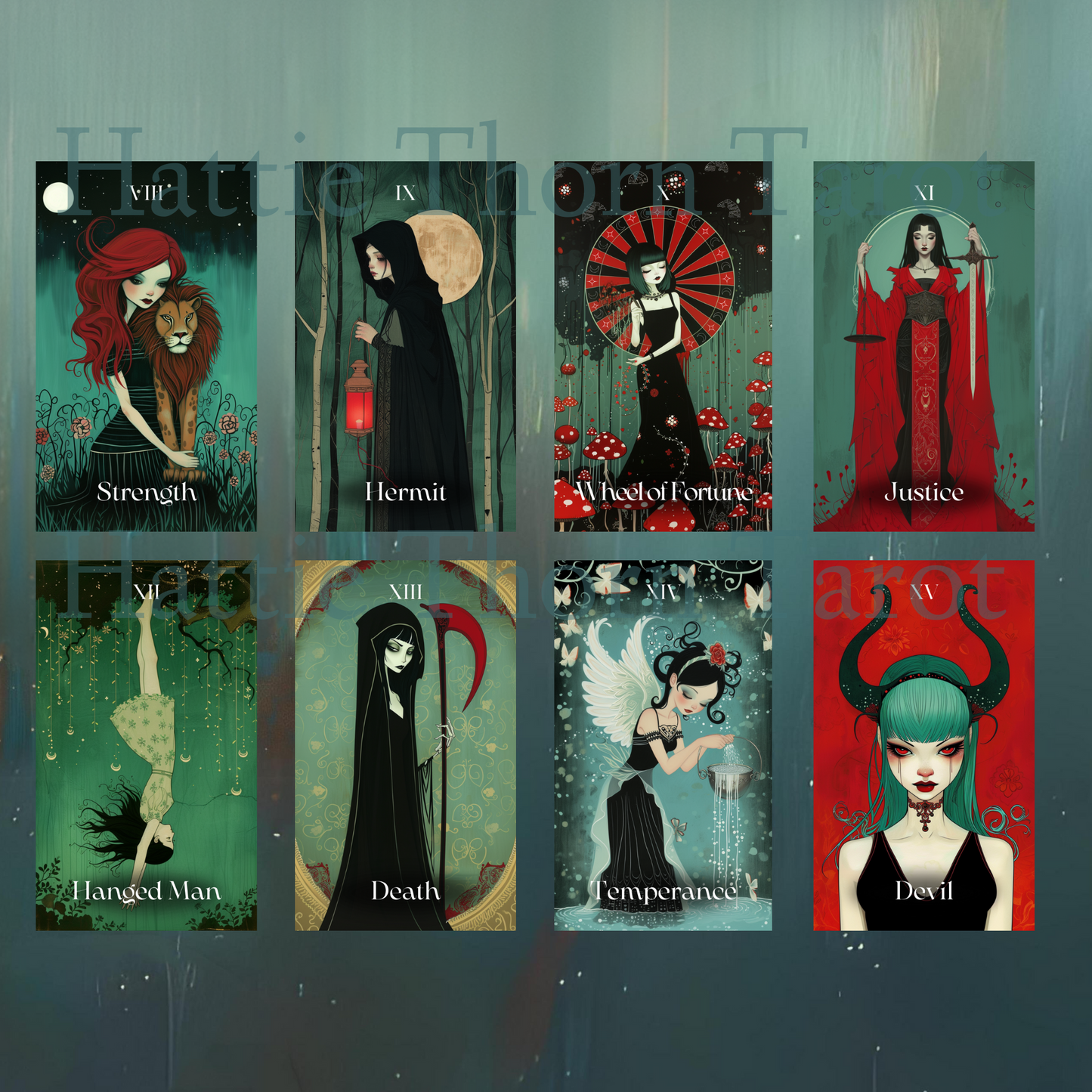 NEW!! Mystic Maidens Tarot by Hattie Thorn. Original Design 78 Card Deck Based on Rider Waite including Mystic Maidens Tuck Box