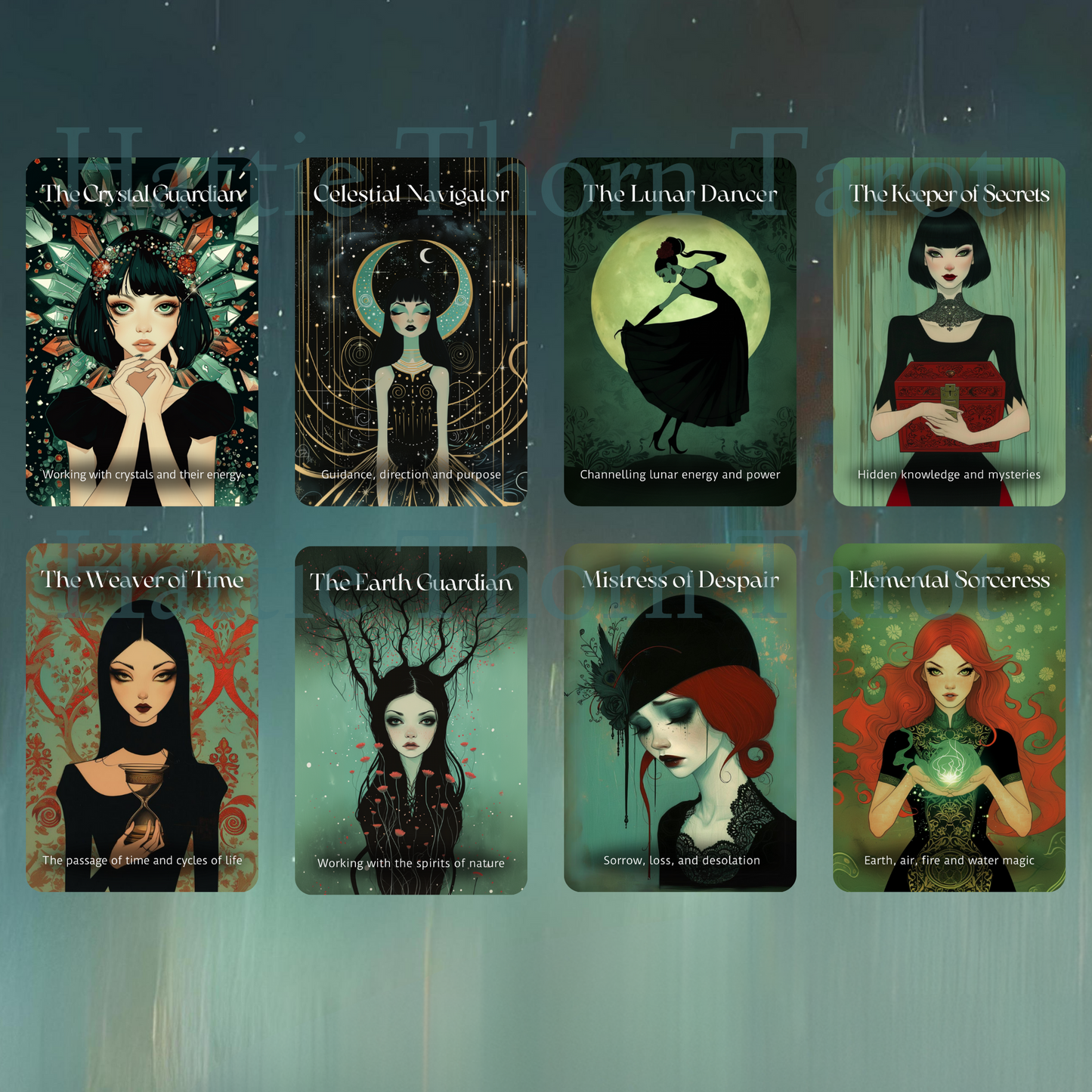 NEW!! Mystic Maidens Tarot and Oracle Bundle by Hattie Thorn. 2 Deck Special!