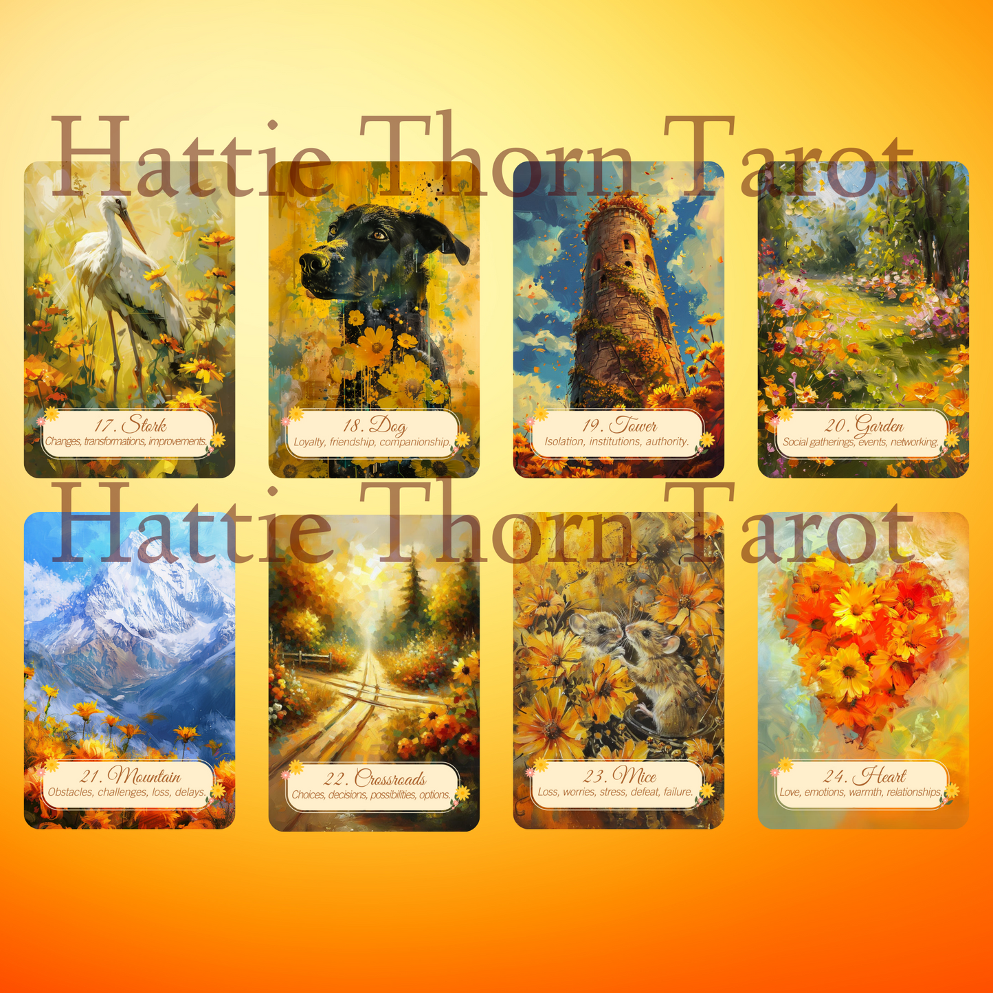 NEW!! Summer Meadows Tarot and Lenormand Bundle by Hattie Thorn. 2 Deck Special!