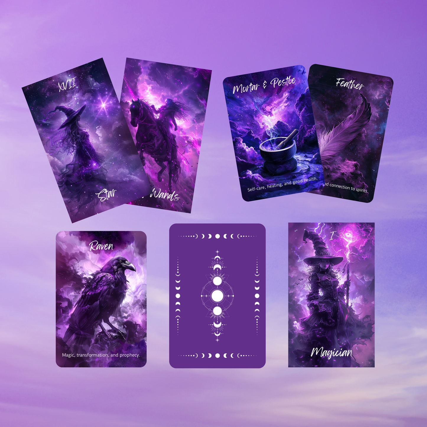 Cosmic Witch Tarot and Oracle Bundle by Hattie Thorn. 2 Deck Special!