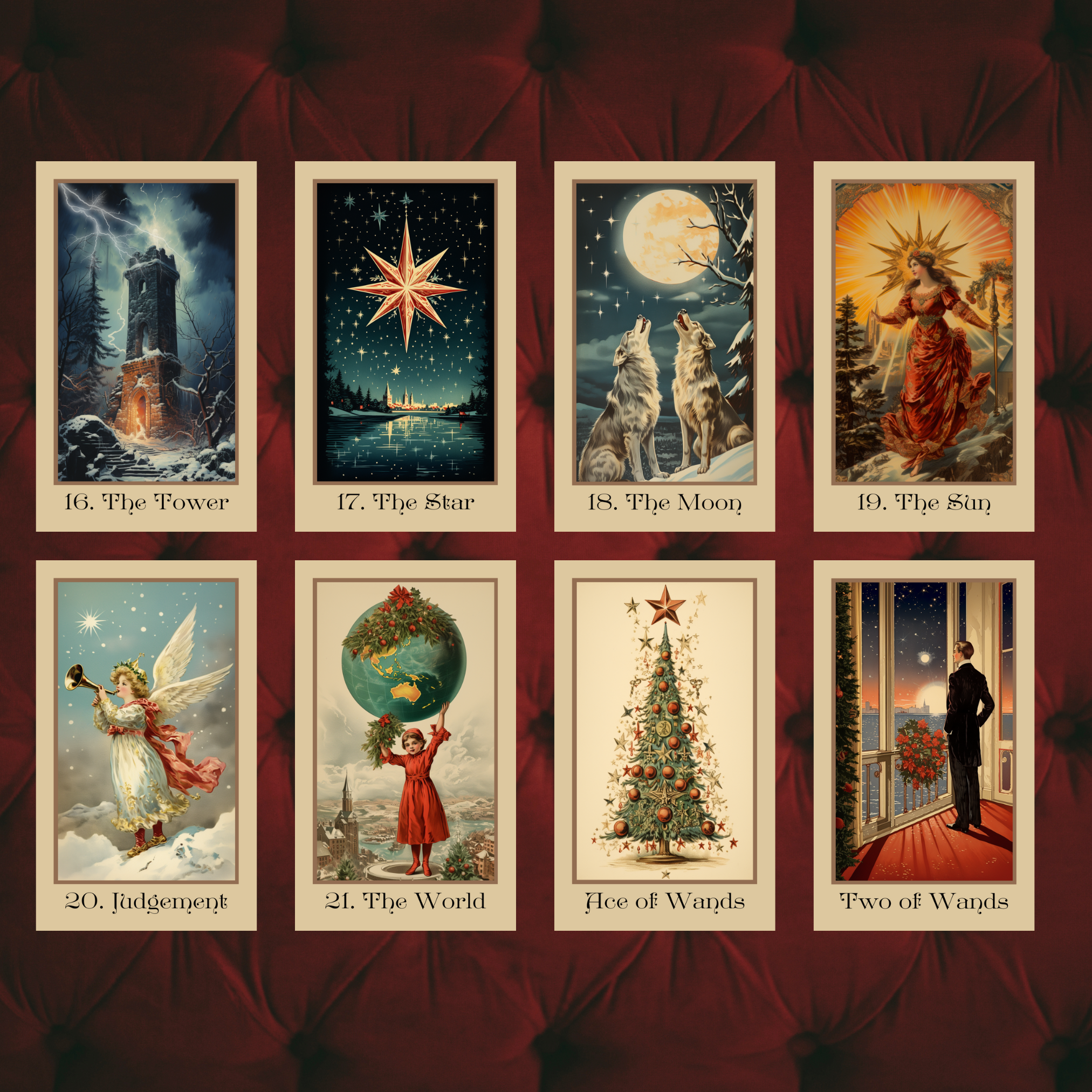 The Vintage Christmas Tarot By Hattie Thorn. Now With A Luxury Rigid B ...