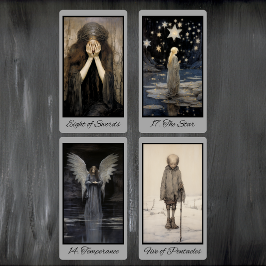 Shadow Fates Tarot by Hattie Thorn. Original Design 78 Card Deck Based on Rider Waite including Shadow Fates Tuck Box