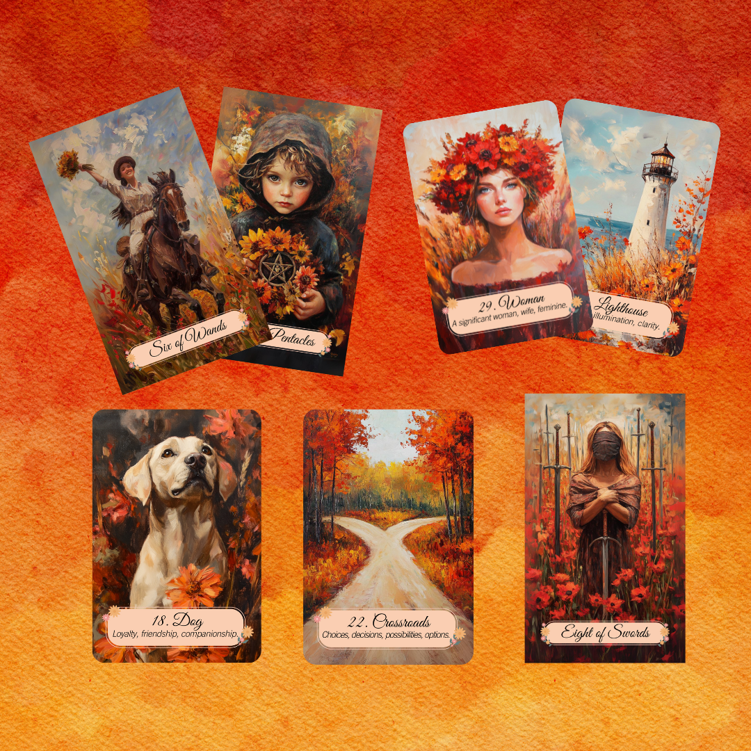 NEW!! Autumn Fields Tarot and Lenormand Bundle by Hattie Thorn. 2 Deck Special!